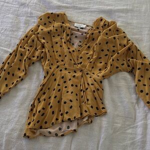 Yellow and black blouse